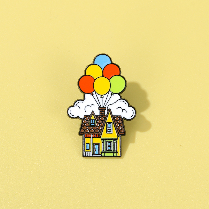Embroidery Bali - Neuer Bestseller Cartoon Buntes Ballonhaus Metall-Brosche