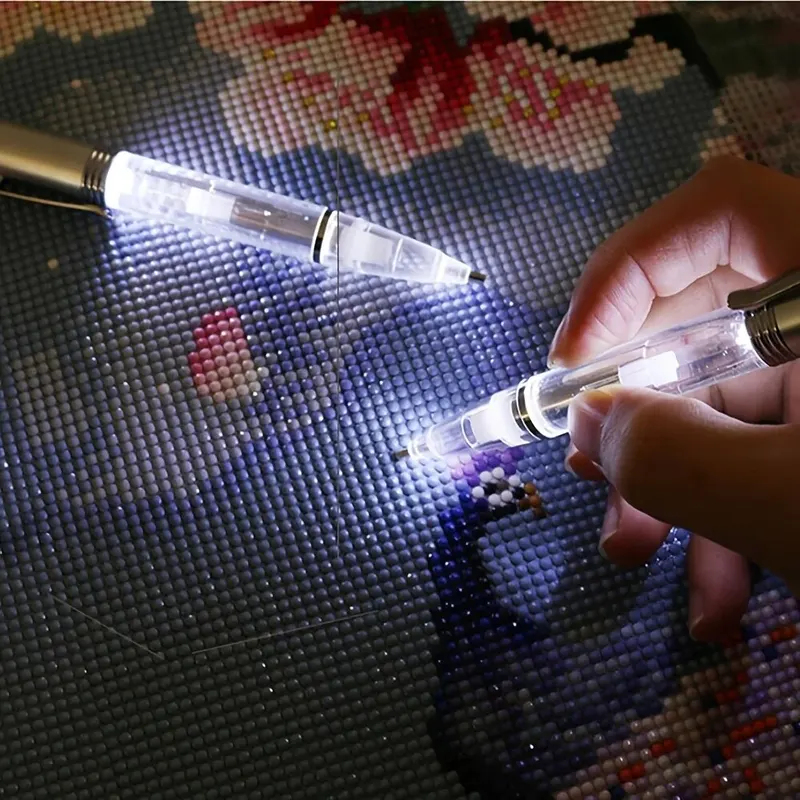 Embroidery Garments - LED-Licht Diamantmalerei-Stift 1 Stück Beleuchteter Bohrstift