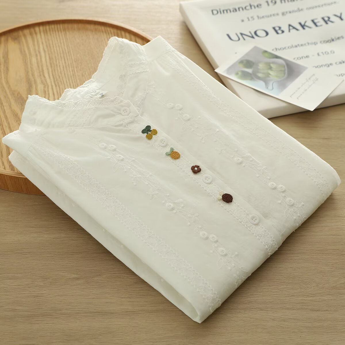 Embroidery Online - 2026 Bohemian Bluse Damen Frühling Baumwolle