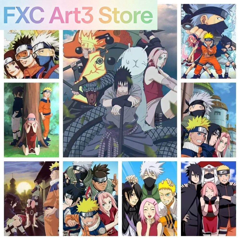 Embroidery Garments - Rahmenloses 1-teiliges Naruto Class Seven New