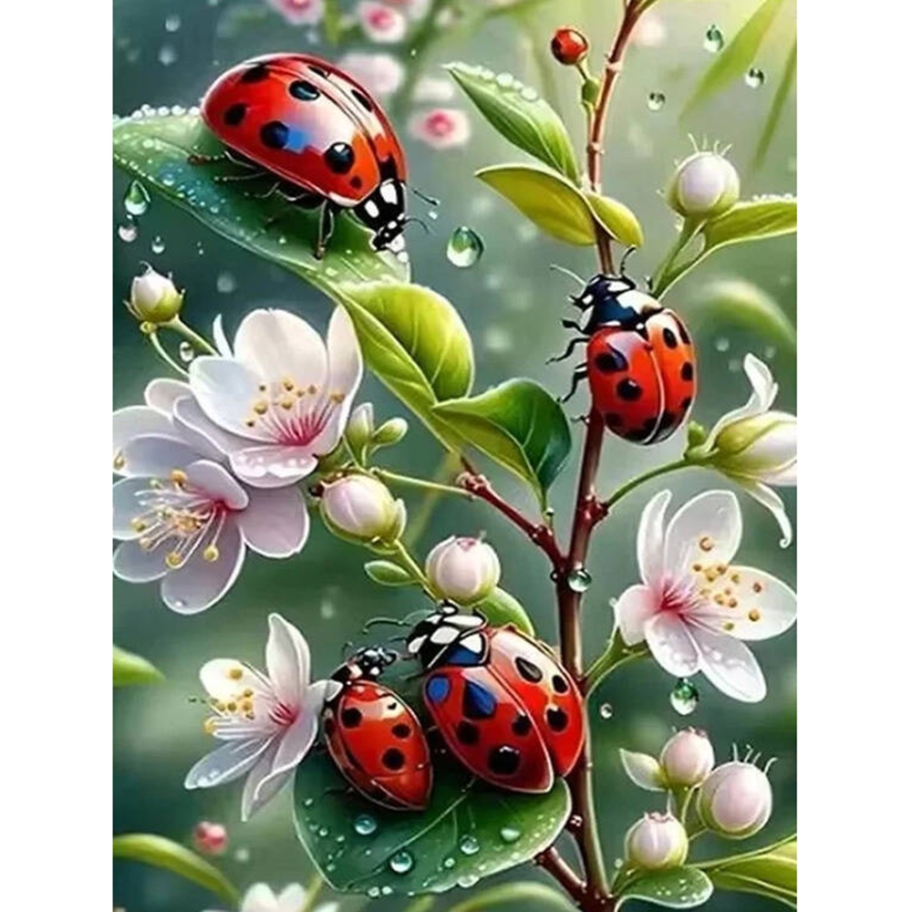 Rahmenloses 5D-Diamantgemälde  – Embroidery Lady Bug Bewertung und Preis