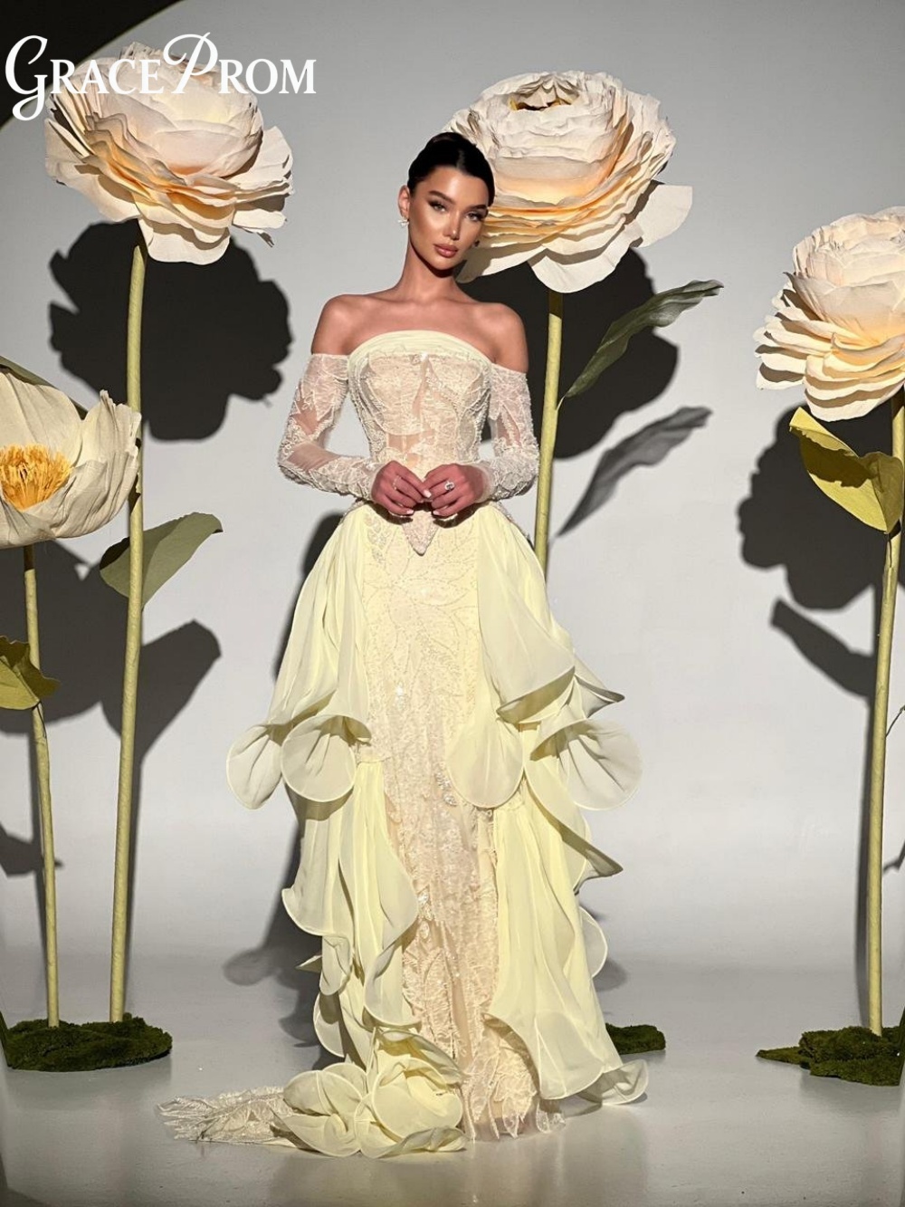 Exquisites Buttergelbes Abendk – Embroidery Yellow Dress Bewertung und Preis